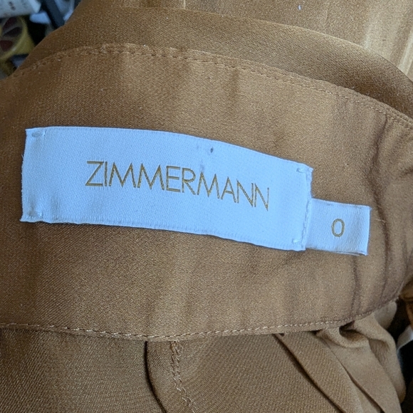 Zimmermann Belted Silk Tapered Pants Workwear Quiet Luxury Chic Size Small - Picture 2 of 15